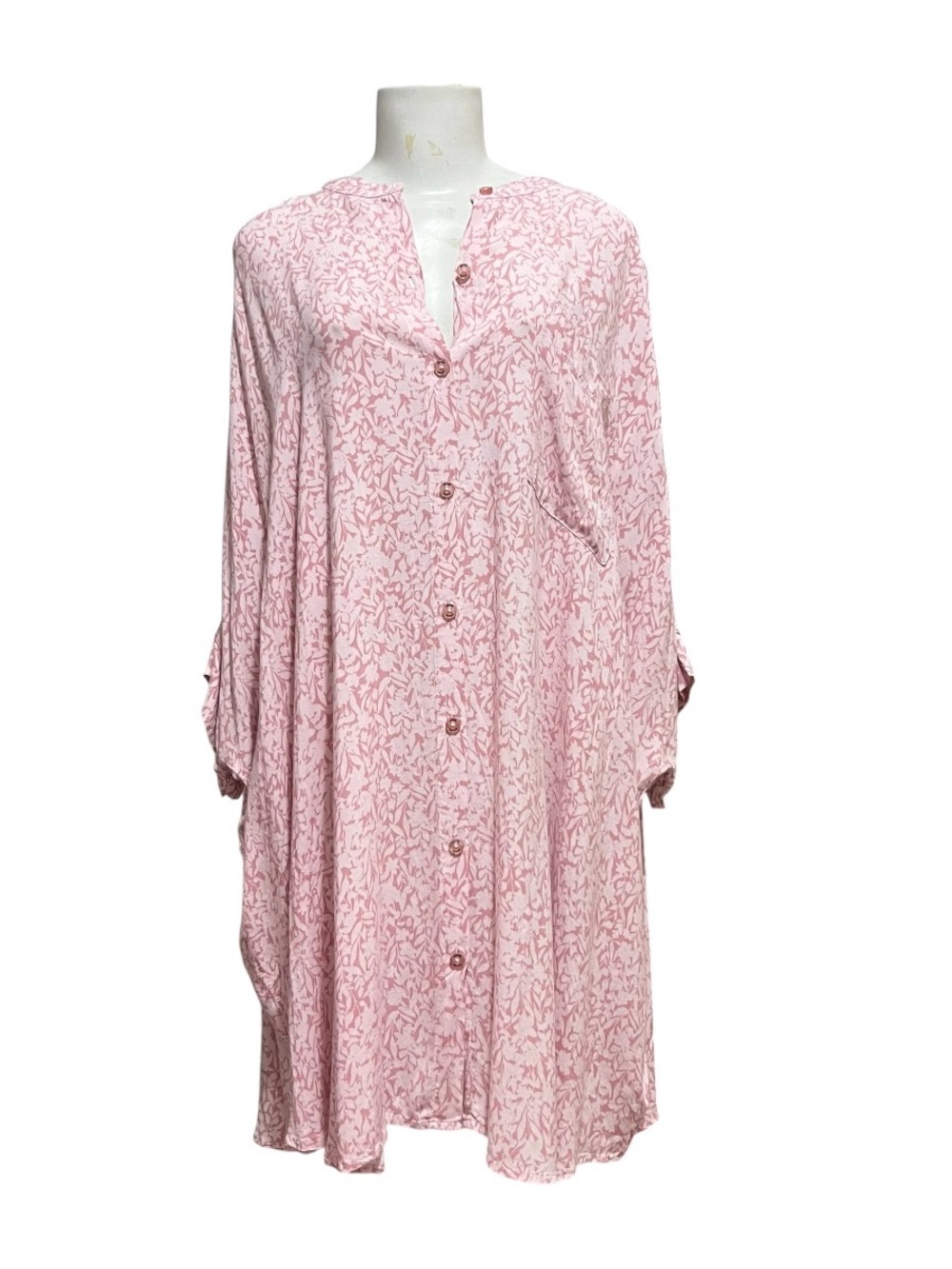 Splendid Dress Button Front Tunic Floral Lagenlook Cottagecore Coquette Summer